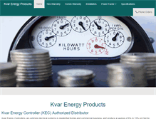 Tablet Screenshot of kvarenergyproducts.com